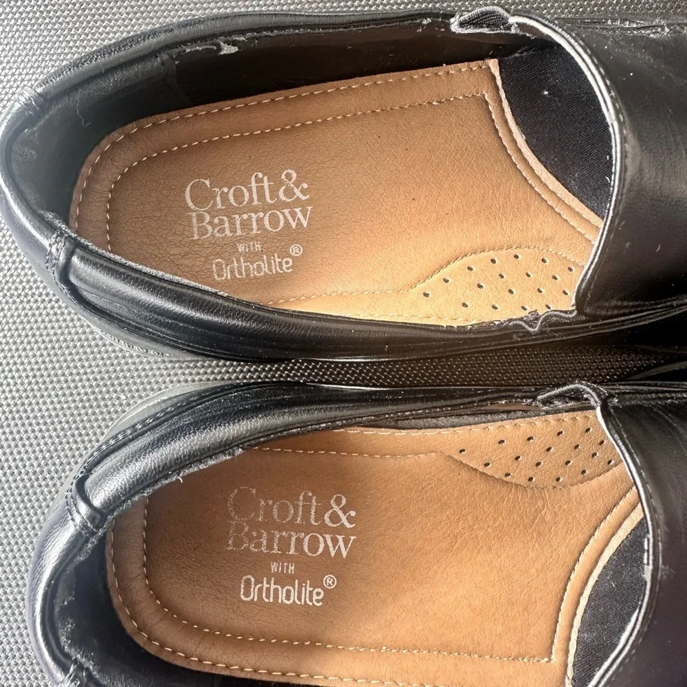 Croft & Barrow Black Slip-On Loafers